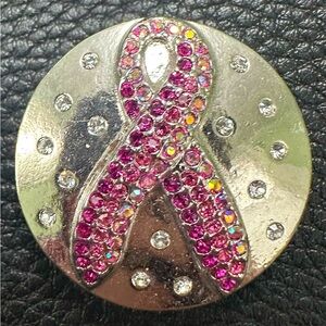 Magnolia and Vine 30mm Grand Breast Cancer Ribbon Snap